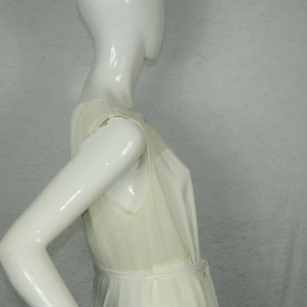 ‎Madewell Maxi Dress White Sheer Panels Medium - Picture 5 of 8